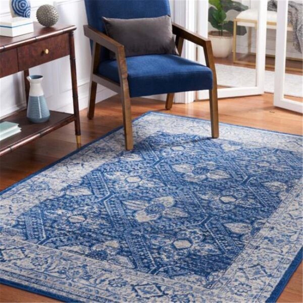 Safavieh 9 x 12 ft. Brentwood Transitional Power Loomed Rectangle Rug Ivory & Navy BNT800A-9 - main